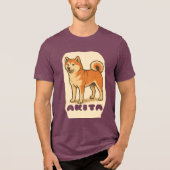 AKITA INU DOG T-Shirt トライブレンドTシャツ (正面)