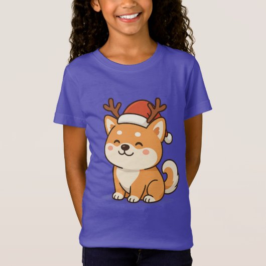 AKITA INU FUNNY CHRISTMAS T-Shirt Tシャツ (正面)