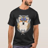 Akita Inu I Valhalla I Viking Tシャツ (正面)