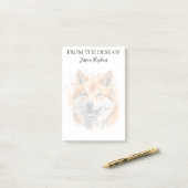 Akita Lover Monogrammed Dog ポストイット (デスク上)