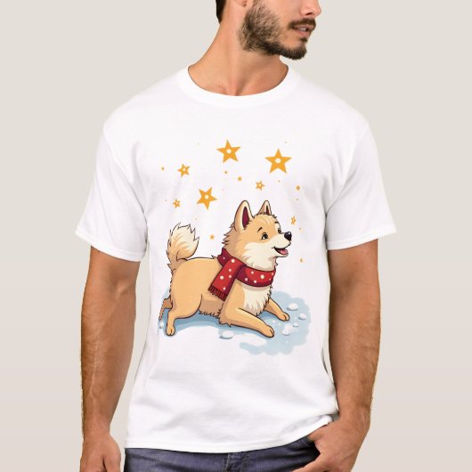 Akita Snowball Fight Tシャツ (正面)