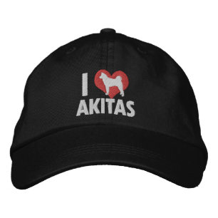 Akitas Embroided Hat (Dark)が大好き 刺繍入りキャップ
