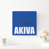 Akiva スクエア壁時計 (ホーム)