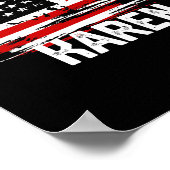 Akok Women's Karen Usaパーソナライズされた国旗4日 ポスター (角)