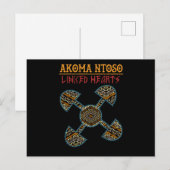 Akoma Ntoso African Tribal Symbol Black History Mo 案内ポストカード (正面/裏面)