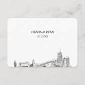 Akronの結婚RSVP伝統的 Meal Options エンクロージャーカード (裏面)