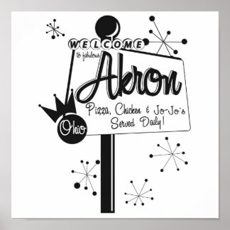 Akron – ピザ、チキン、Jo's ポスター