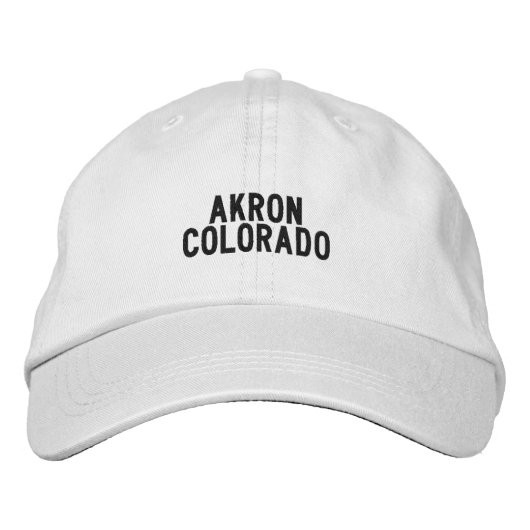 Akron Colorado Hat 刺繍入りキャップ (正面)