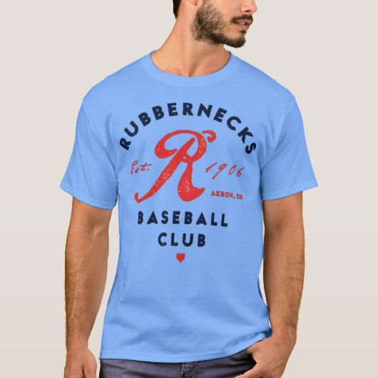 Akron Rubbernecks – オハイオ州 – ヴィンテージ消滅バスバル Tシャツ (正面)