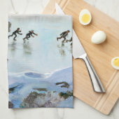 Akseli Gallen-Kallela – カレラショア近くのスケーター キッチンタオル (四つ折り)