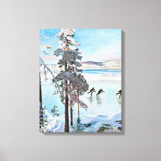 Akseli Gallen-Kallela – カレラショア近くのスケーター キャンバスプリント (正面)