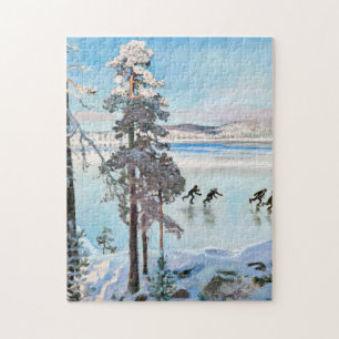 Akseli Gallen-Kallela – カレラショア近くのスケーター ジグソーパズル