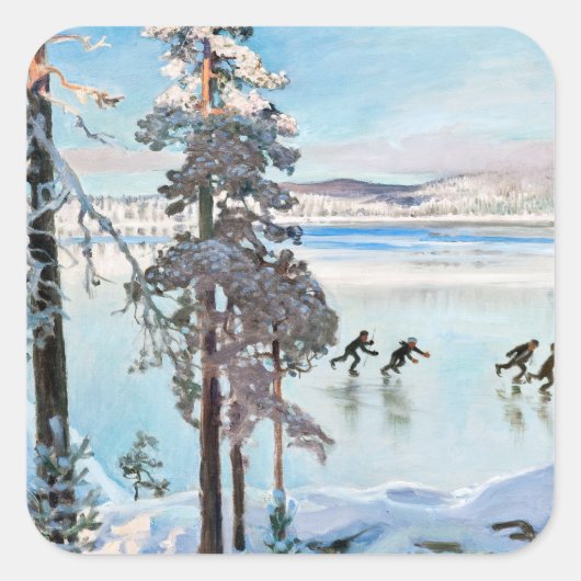 Akseli Gallen-Kallela – カレラショア近くのスケーター スクエアシール (正面)