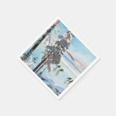 Akseli Gallen-Kallela – カレラショア近くのスケーター スタンダードカクテルナプキン (角)