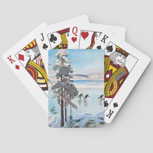 Akseli Gallen-Kallela – カレラショア近くのスケーター トランプ (裏面)