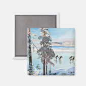 Akseli Gallen-Kallela – カレラショア近くのスケーター マグネット (正面/裏面)