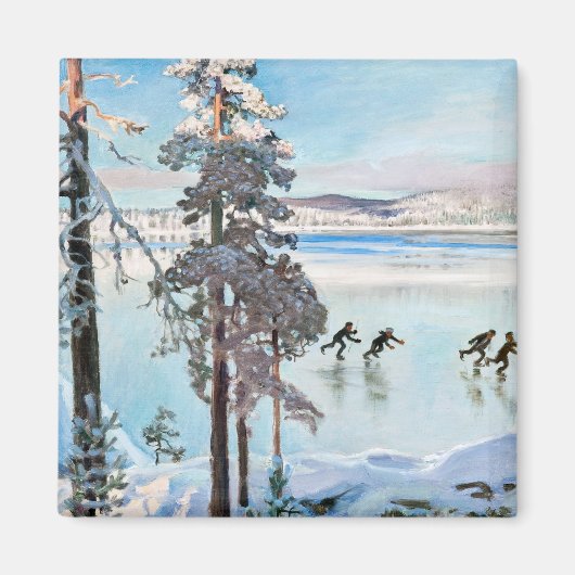 Akseli Gallen-Kallela – カレラショア近くのスケーター マグネット (正面)