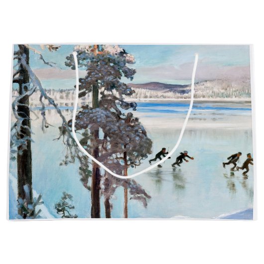 Akseli Gallen-Kallela – カレラショア近くのスケーター ラージペーパーバッグ (正面)