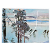 Akseli Gallen-Kallela – カレラショア近くのスケーター ラージペーパーバッグ (裏面)