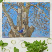 Akseli Gallen-Kallela – クラックウィローとブルーバード キッチンタオル (折り畳み)