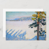 Akseli Gallen-Kallela – 冬のルーベシ湖 サンキューカード (正面/裏面)