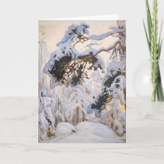 Akseli Gallen-Kallela – 冬の森 カード (正面)