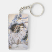 Akseli Gallen-Kallela – 冬の森 キーホルダー (裏面)