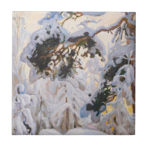 Akseli Gallen-Kallela – 冬の森 タイル