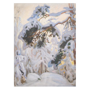 Akseli Gallen-Kallela – 冬の森 テーブルクロス