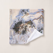 Akseli Gallen-Kallela – 冬の森 バスタオルセット (ウォッシュタオル)