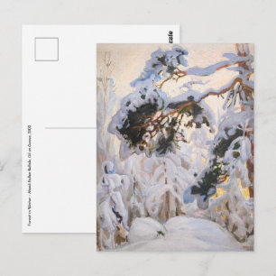 Akseli Gallen-Kallela – 冬の森 ポストカード