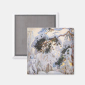 Akseli Gallen-Kallela – 冬の森 マグネット (正面/裏面)
