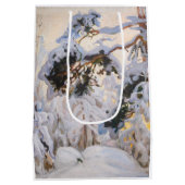 Akseli Gallen-Kallela – 冬の森 ミディアムペーパーバッグ (裏面)