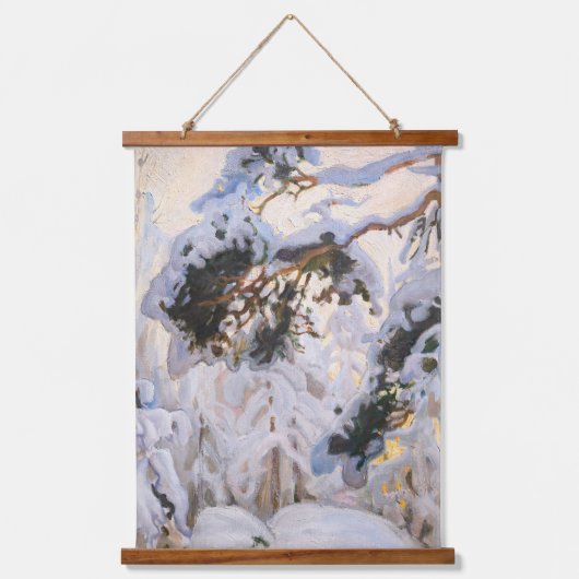 Akseli Gallen-Kallela – 冬の森 吊り下げ型タペストリー (正面)