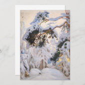 Akseli Gallen-Kallela – 冬の森 招待状 (正面/裏面)