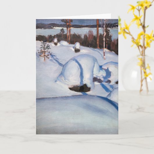 Akseli Gallen-Kallela – 冬の風景#1 カード (黄色い花)