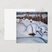 Akseli Gallen-Kallela – 冬の風景#1 サンキューカード (正面/裏面)