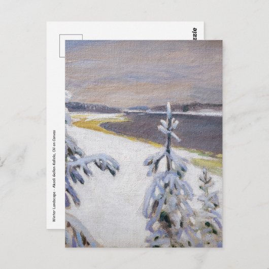 Akseli Gallen-Kallela – 冬の風景#2 ポストカード (正面/裏面)