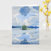 Akseli Gallen-Kallela – 湖の上の雲 カード (黄色い花)