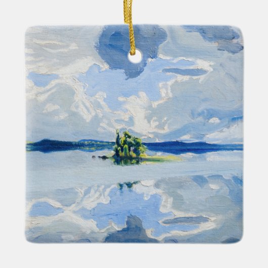 Akseli Gallen-Kallela – 湖の上の雲 セラミックオーナメント (正面)