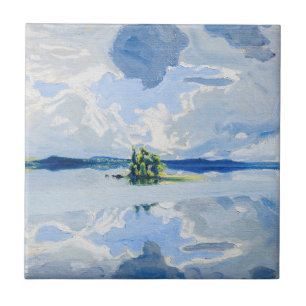 Akseli Gallen-Kallela – 湖の上の雲 タイル