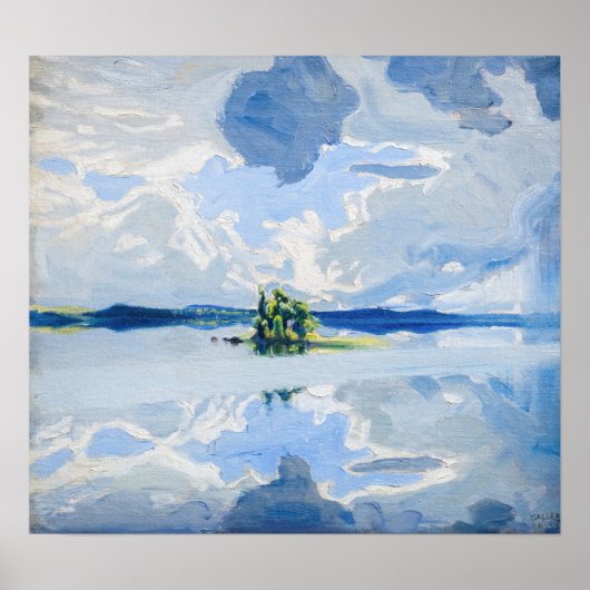 Akseli Gallen-Kallela – 湖の上の雲 ポスター (正面)