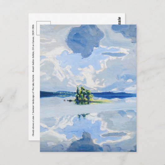 Akseli Gallen-Kallela – 湖の上の雲 ポストカード (正面/裏面)
