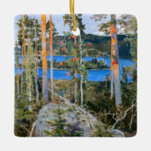 Akseli Gallen-Kallela – 荒野の湖 セラミックオーナメント (正面)