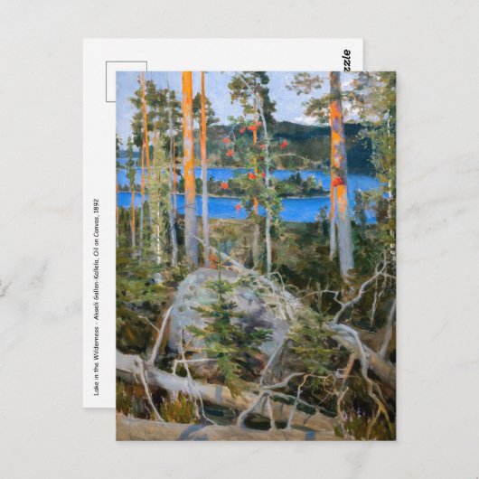 Akseli Gallen-Kallela – 荒野の湖 ポストカード (正面/裏面)