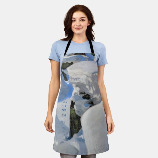 Akseli Gallen-Kallela - Lair of the Lynx エプロン (着用した状態)