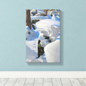 Akseli Gallen-Kallela - Lair of the Lynx キャンバスプリント (インサイチュ (ウッドフロア))