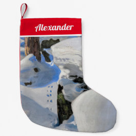 Akseli Gallen-Kallela - Lair of the Lynx スモールクリスマスストッキング