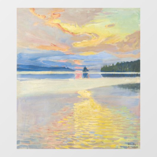 Akseli Gallen-Kallela - Sunset over Lake Ruovesi ウィンドウサイン (シート)