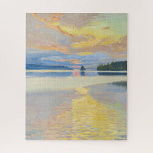 Akseli Gallen-Kallela - Sunset over Lake Ruovesi ジグソーパズル